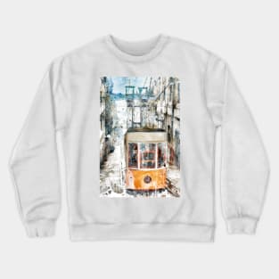 Lisbon Yellow Tram Crewneck Sweatshirt